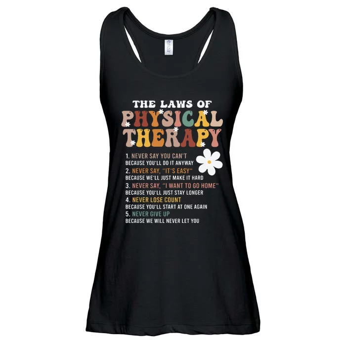 The Laws Of Physical Therapy Physical Therapist Ladies Essential Flowy Tank