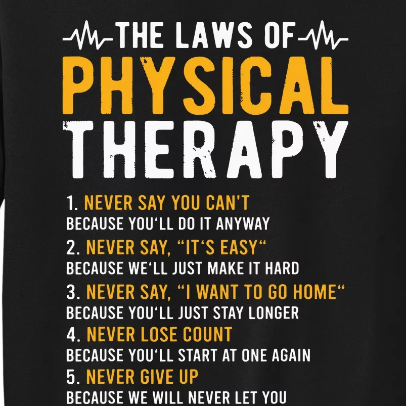 The Laws Of Physical Therapy Physical Therapist Tall Sweatshirt