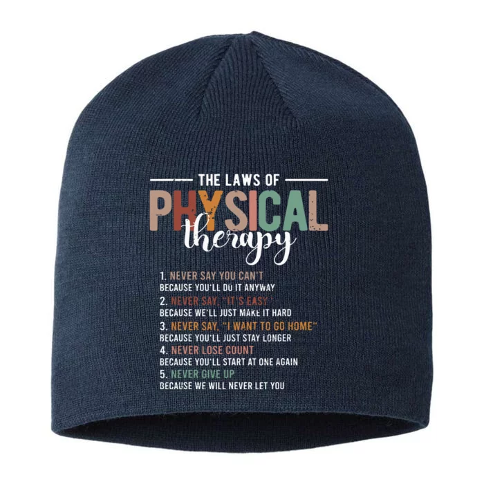 The Laws Of Physical Therapy Physical Therapist 8 1/2in Sustainable Knit Beanie