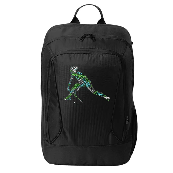 The Love Of Field Hockey Vintage Hockey Player City Backpack