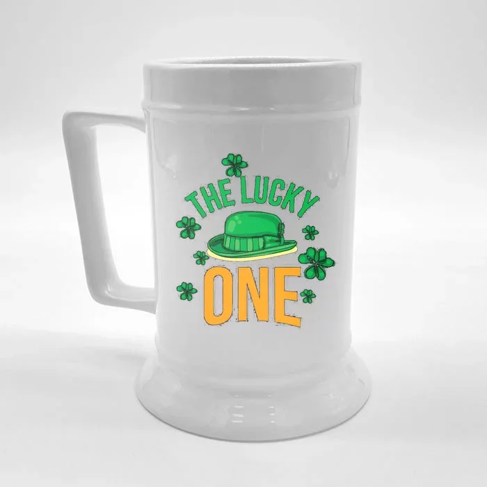 The Lucky One Front & Back Beer Stein