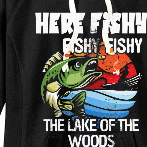 the lake of the woods Funny Fishing Women's Fleece Hoodie