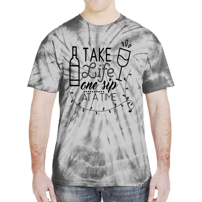 Take Life One Sip At A Time Tie-Dye T-Shirt