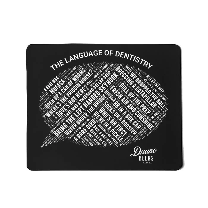 The Language Of Dentistry Mousepad