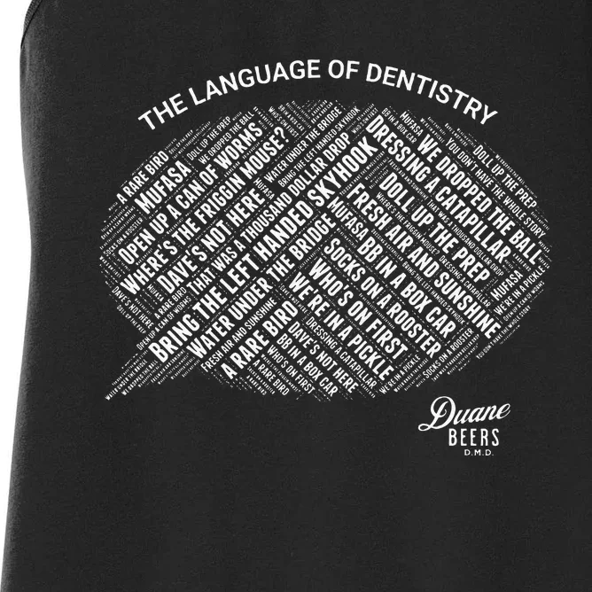 The Language Of Dentistry Women's Racerback Tank