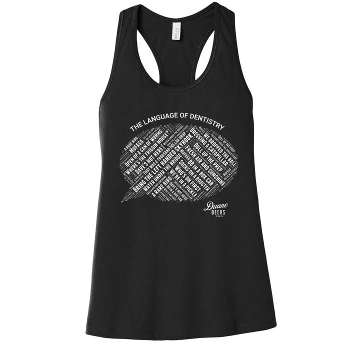 The Language Of Dentistry Women's Racerback Tank