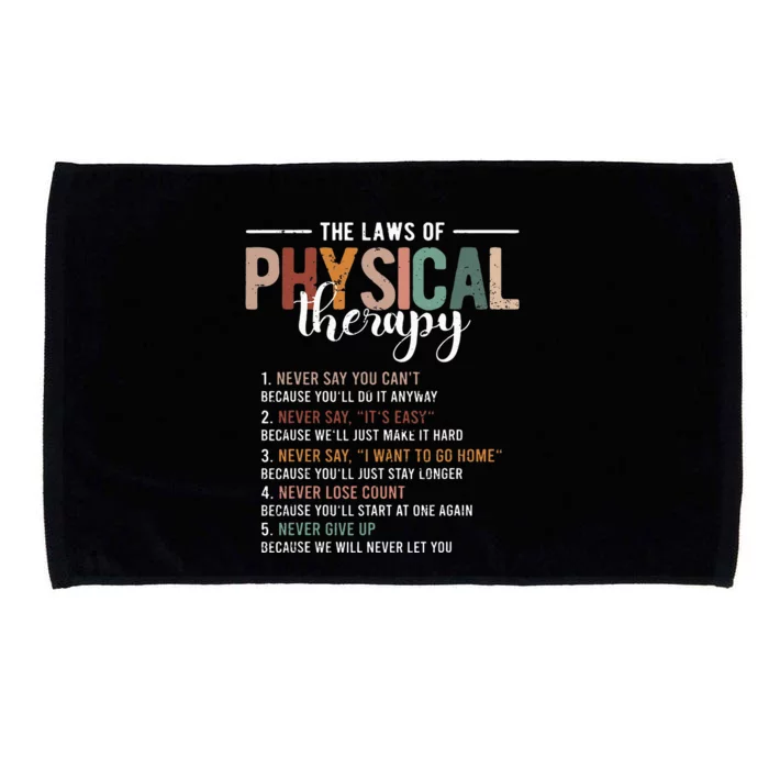 The Laws Of Physical Therapy – Physical Therapist Microfiber Hand Towel