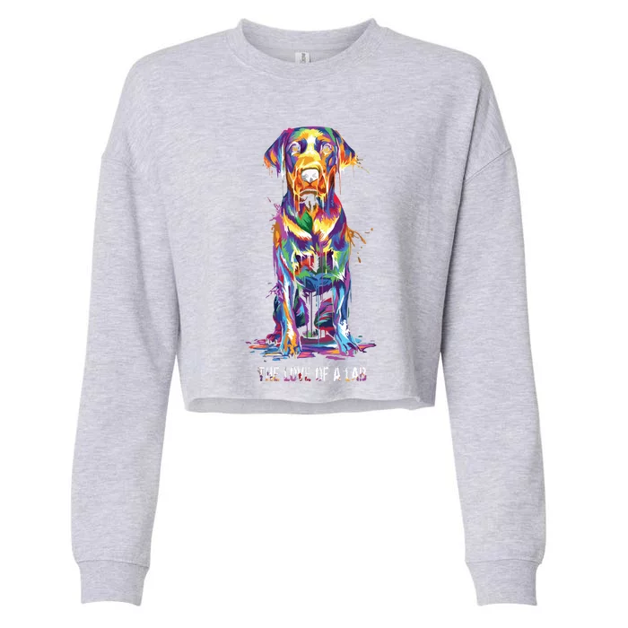 The Love Of Labrador Retriever Cropped Pullover Crew