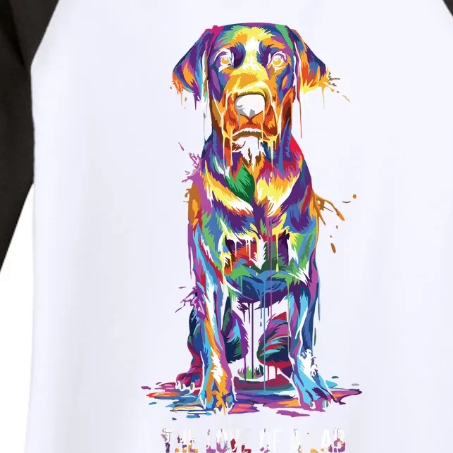 The Love Of Labrador Retriever Women's Tri-Blend 3/4-Sleeve Raglan Shirt