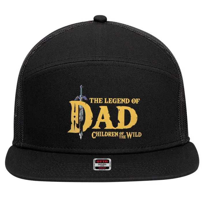 The Legend Of Dad Children Of The Wild 7 Panel Mesh Trucker Snapback Hat