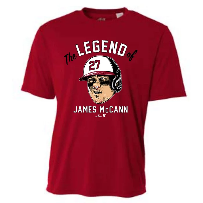 The Legend Of James Mccann Baltimore Baseball Cooling Performance Crew T-Shirt