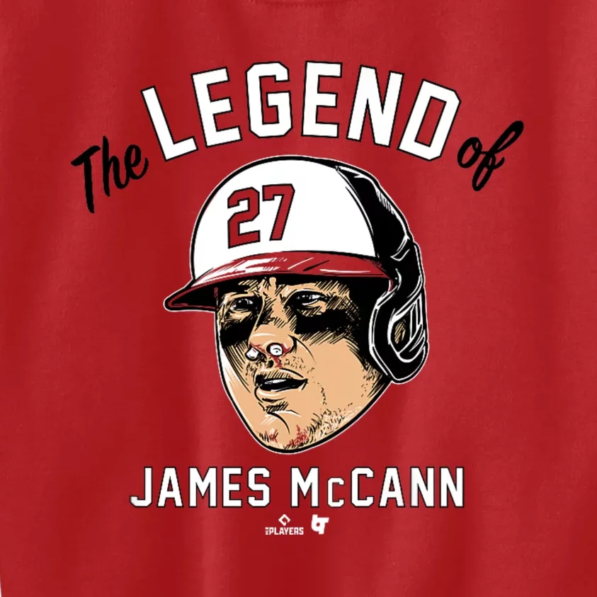 The Legend Of James Mccann Baltimore Baseball Kids Sweatshirt