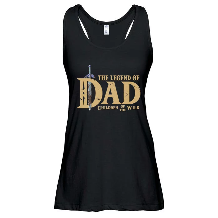 The Legend Of Dad Children Of The Wild Funny FatherS Day Ladies Essential Flowy Tank