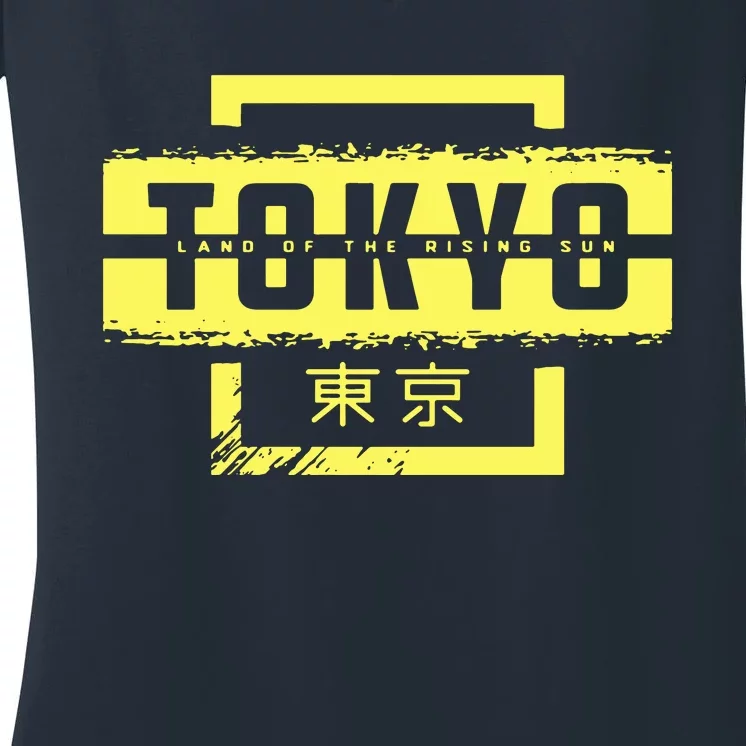 Tokyo Land Of The Rising Sun Women's V-Neck T-Shirt