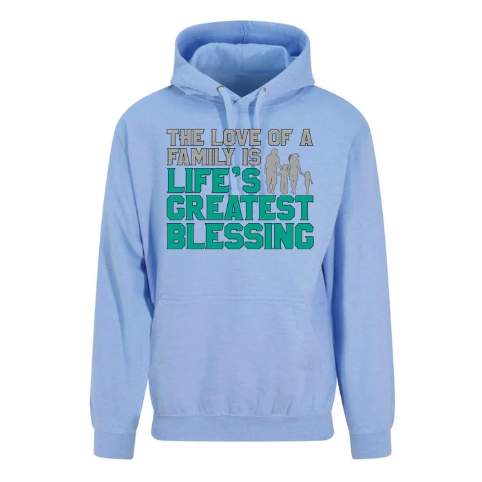 The Love Of A Family Is Life's Greatest Blessing Gift Unisex Surf Hoodie