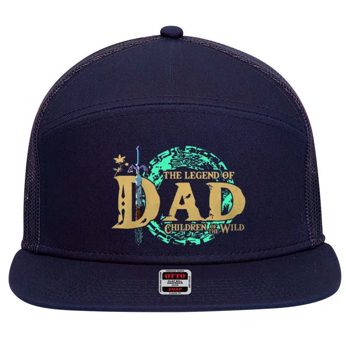 The Legend Of Dad Children Of The Wild 7 Panel Mesh Trucker Snapback Hat