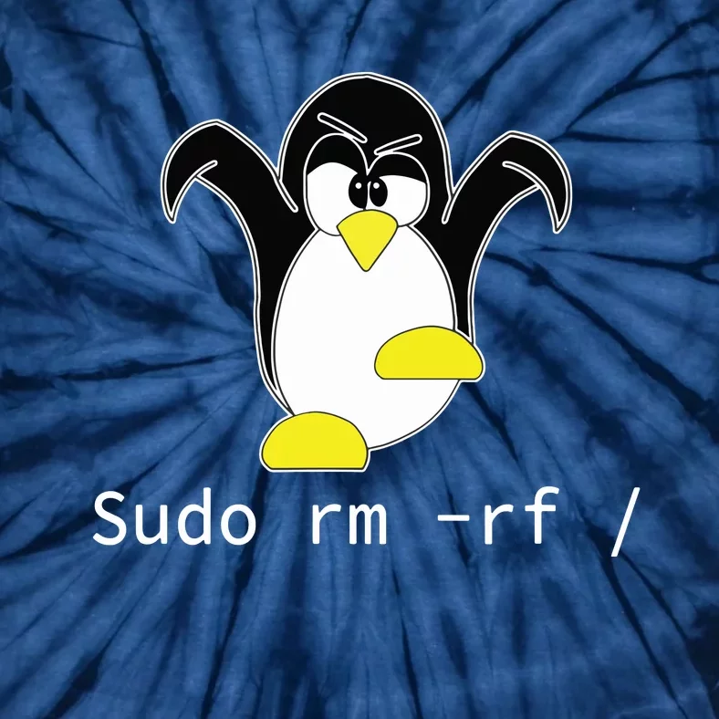 Tux Linux Penguin Sudo Rm Rf Programmer Developer Hacker Tie-Dye T-Shirt