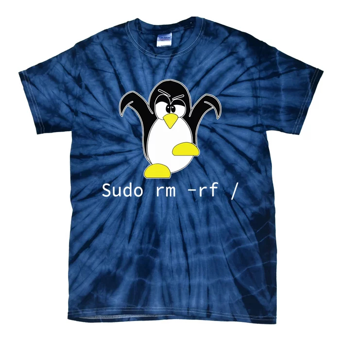 Tux Linux Penguin Sudo Rm Rf Programmer Developer Hacker Tie-Dye T-Shirt