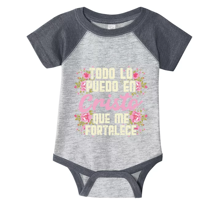 Todo Lo Puedo En Cristo God Jesus Spanish Infant Baby Jersey Bodysuit