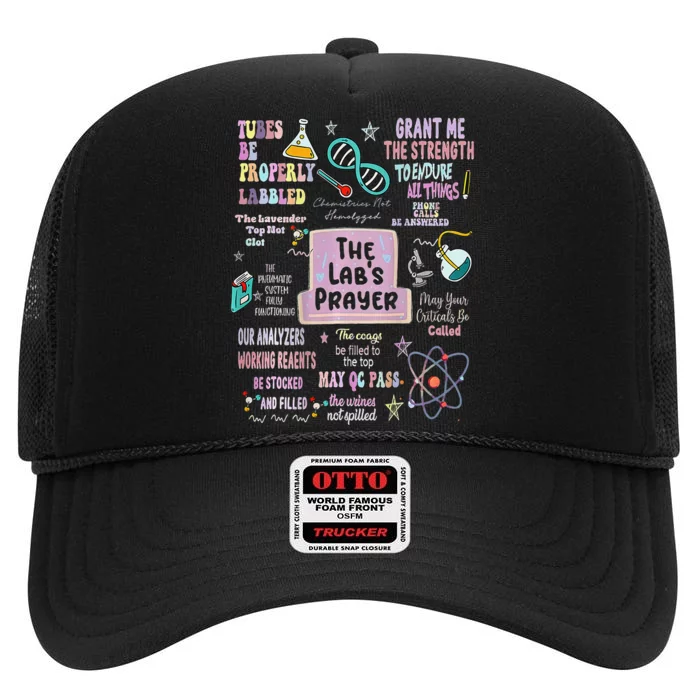 The LabS Prayer Medical Laboratory Scientist Lab Week 2024 High Crown Mesh Trucker Hat