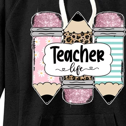 Teacher Life Pencil Back To School Women's Fleece Hoodie