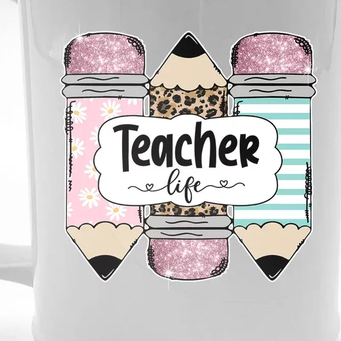 Teacher Life Pencil Back To School Front & Back Beer Stein