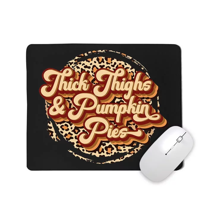 Thanksgiving Leopard Print Leggings Cozy Fall Fashion Mousepad