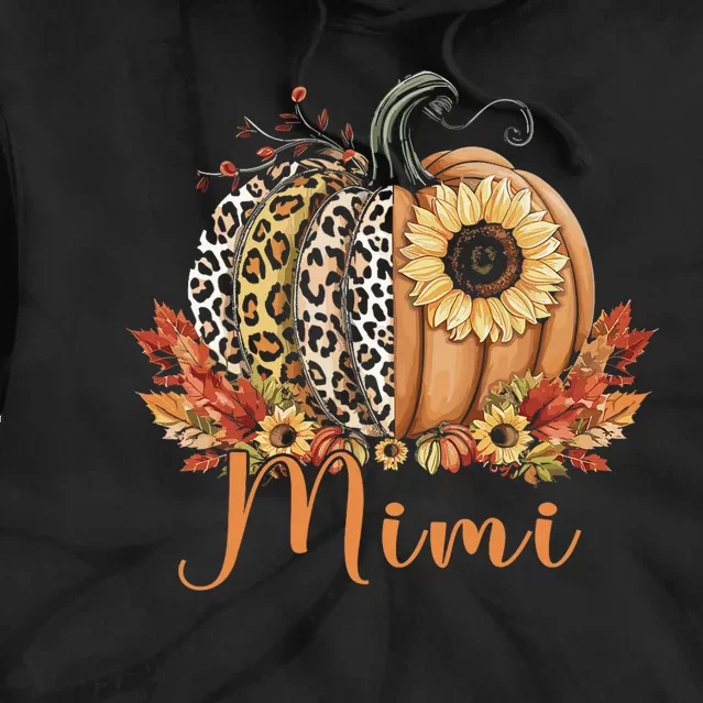 Thanksgiving Leopard Pumpkin And Sunflower Mimi Tie Dye Hoodie