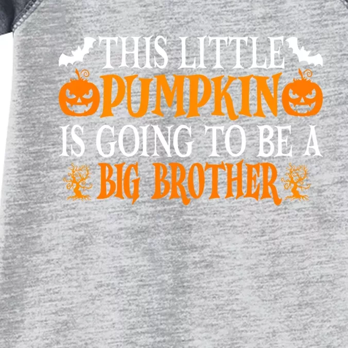 This Little Pumpkin Is Going To Be A Big Brother Pumpkin Gift Infant Baby Jersey Bodysuit