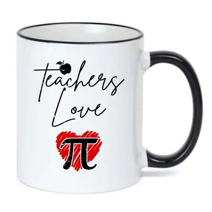 Teachers Love Pi Black Color Changing Mug