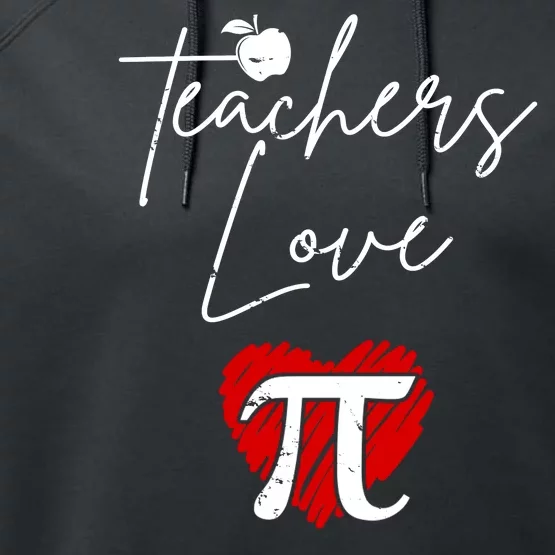 Teachers Love Pi Performance Fleece Hoodie