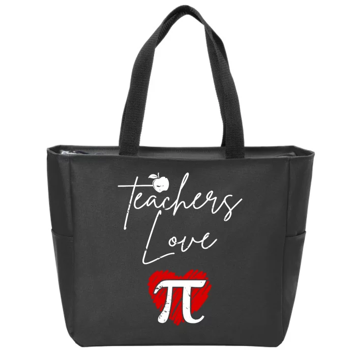 Teachers Love Pi Zip Tote Bag