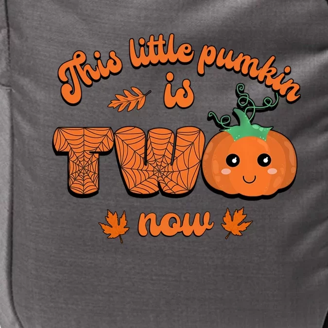 This Little Pumpkin Is Two Now Fall Birthday Funny Gift Impact Tech Backpack