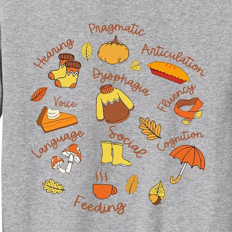 Thanksgiving Language Pathology AAC Resources Tall Sweatshirt