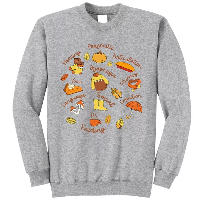 Thanksgiving Language Pathology AAC Resources Tall Sweatshirt