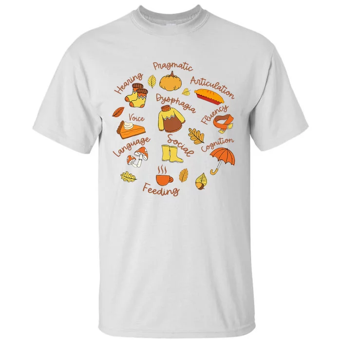 Thanksgiving Language Pathology AAC Resources Tall T-Shirt