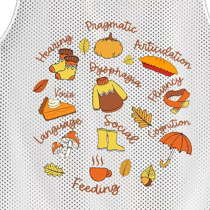 Thanksgiving Language Pathology AAC Resources Mesh Reversible Basketball Jersey Tank