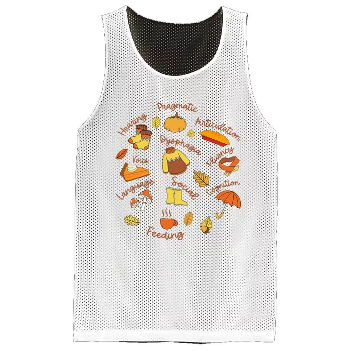 Thanksgiving Language Pathology AAC Resources Mesh Reversible Basketball Jersey Tank