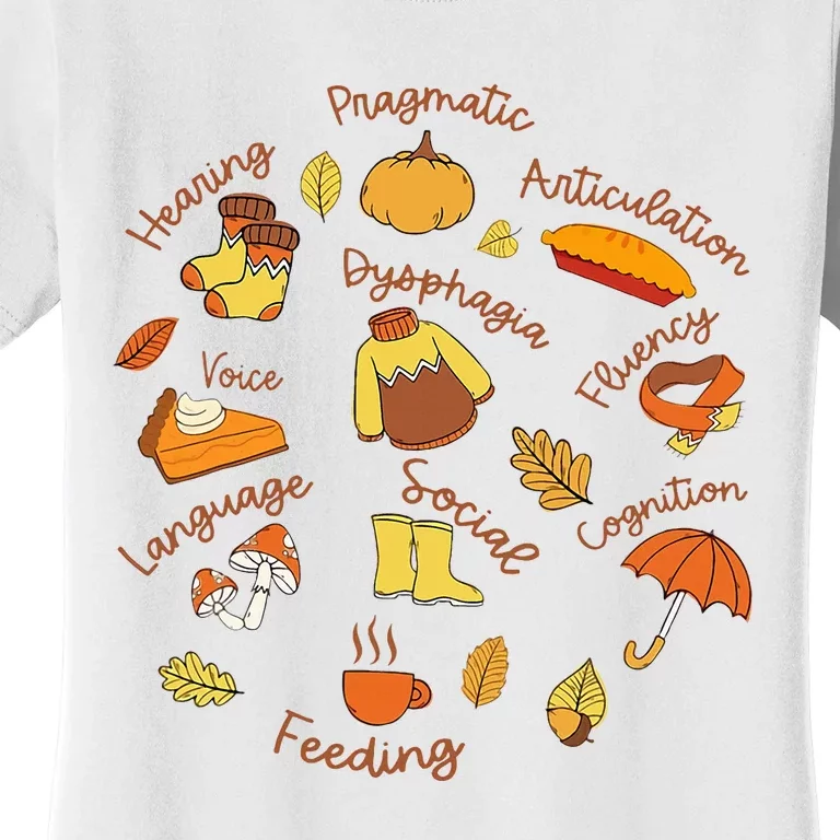 Thanksgiving Language Pathology AAC Resources Women's T-Shirt