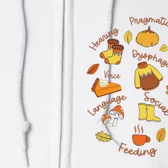 Thanksgiving Language Pathology AAC Resources Full Zip Hoodie