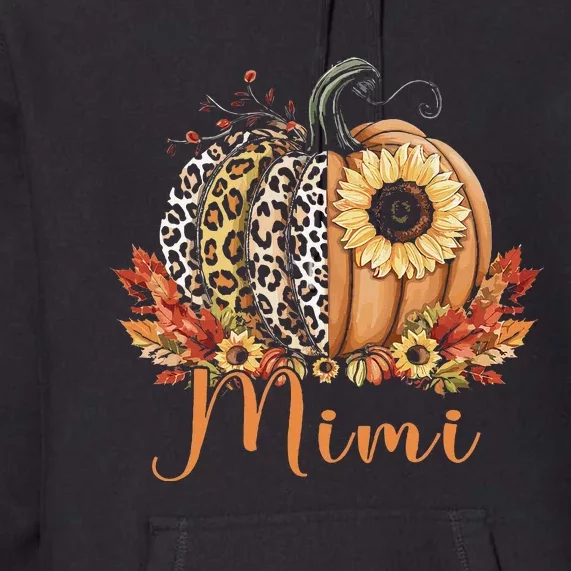 Thanksgiving Leopard Pumpkin And Sunflower Mimi Premium Hoodie