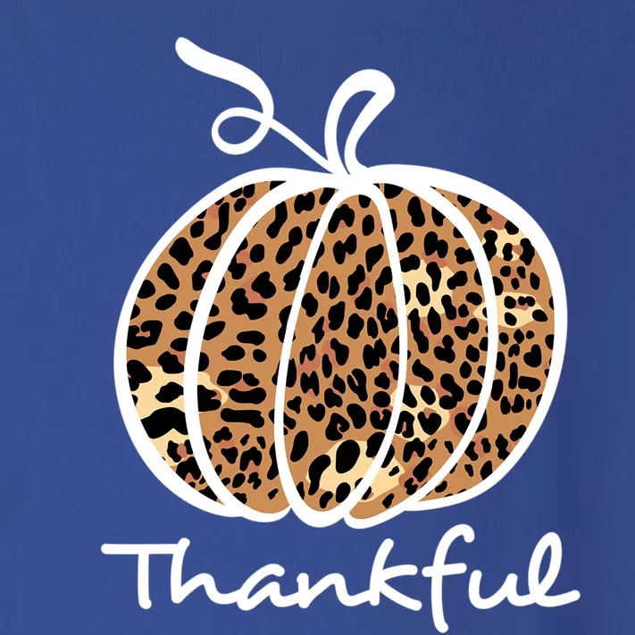 Thankful Leopard Pumpkin Graphic Thanksgiving Leopard Cool Gift Toddler Long Sleeve Shirt