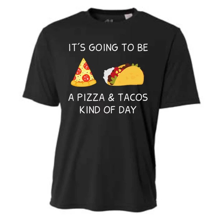 Truck Lovers Pizza and Tacos Kind of Day Food Cooling Performance Crew T-Shirt