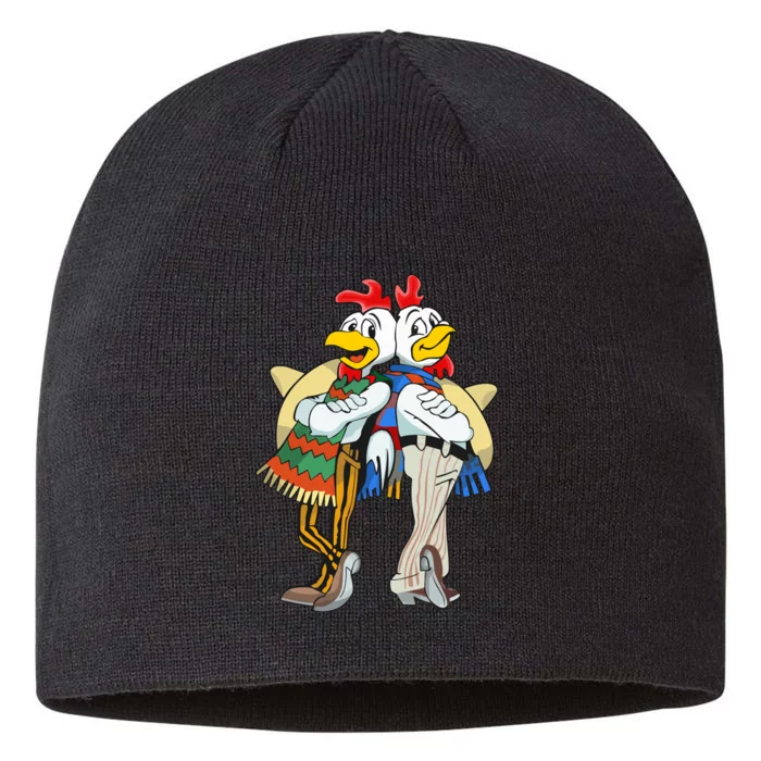 The Los Pollos Cool Vector Design New 8 1/2in Sustainable Knit Beanie