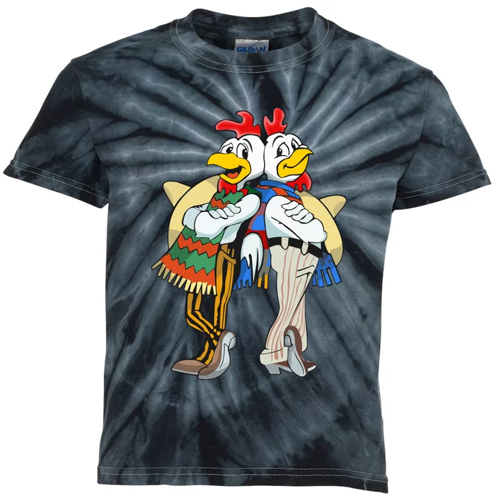 The Los Pollos Cool Vector Design New Kids Tie-Dye T-Shirt