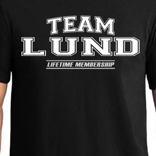 Team Lund Proud Family Surname Last Name Gift Pajama Set