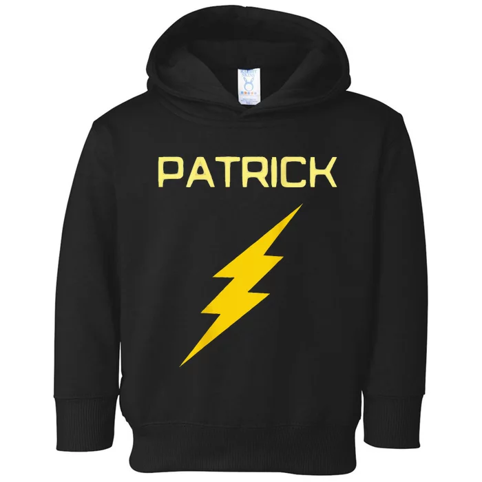 Thunder Lightning PATRICK Pattern On The Back Toddler Hoodie