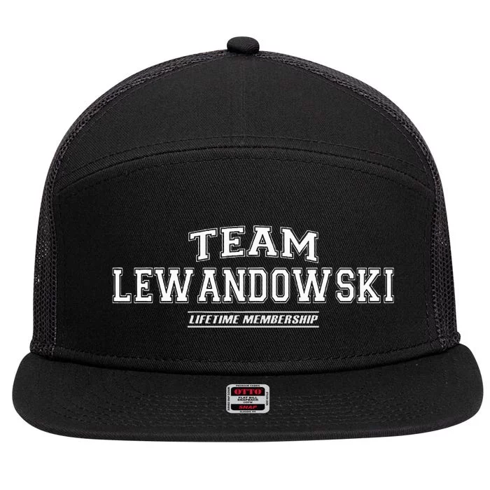 Team Lewandowski Proud Family Surname 7 Panel Mesh Trucker Snapback Hat