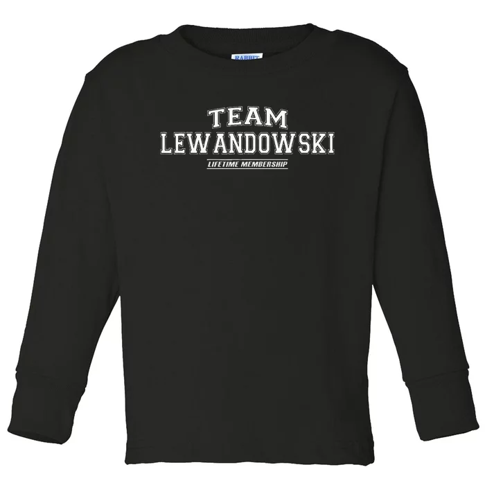 Team Lewandowski Proud Family Surname Toddler Long Sleeve Shirt