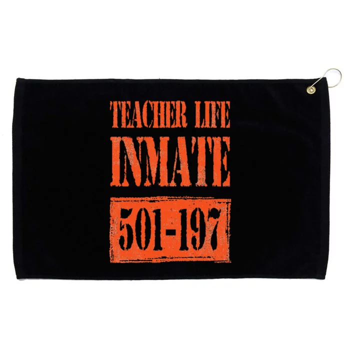 Teacher Life Prisoner Inmate Jail Halloween Costume Funny Grommeted Golf Towel